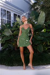 They All Know Me Mini Dress Green