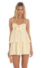 Sunset Happy Hour Ruffled Skater Dress