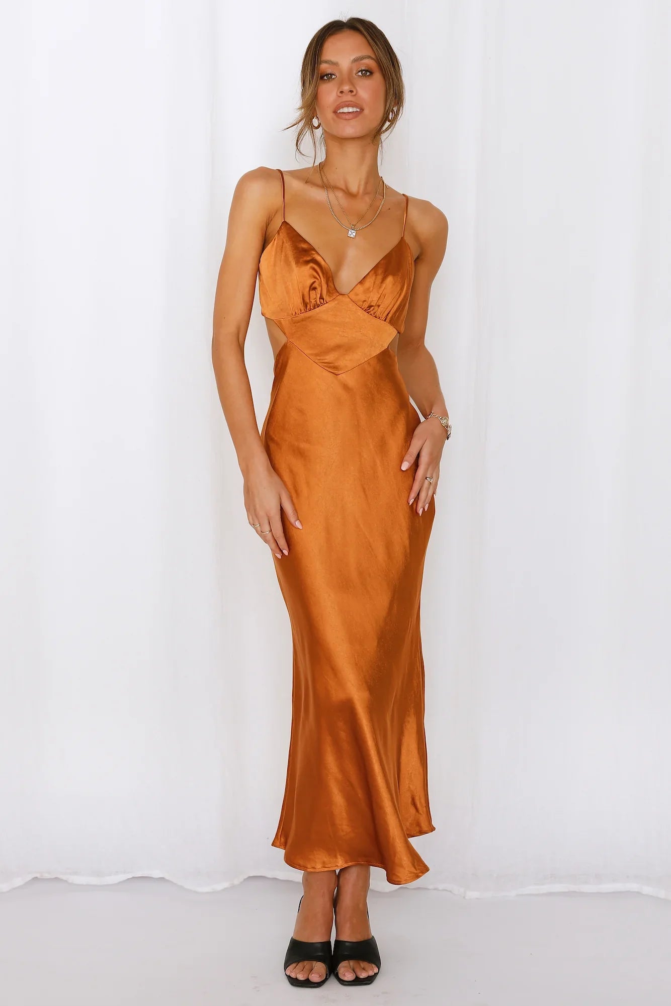 Thanks I Bought It Midi Dress Bronze